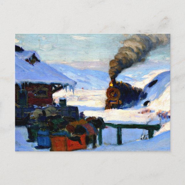 Cartão Postal Gagnon - The Train, Baie-Santo-Paul (Frente)