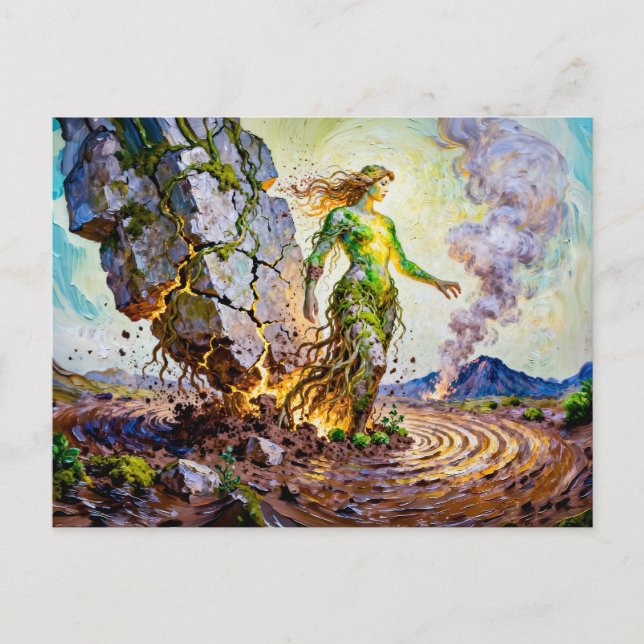Cartão Postal Gaia Deusa da Terra da Mitologia Grega (Frente)