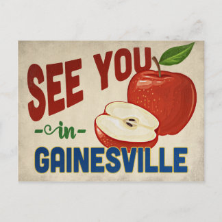 Cartão Postal Gainesville Florida Apple - Viagens vintage
