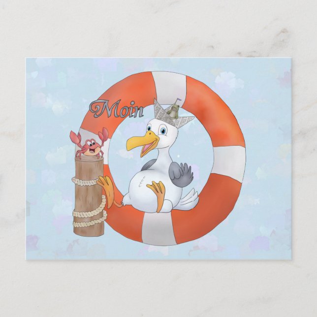 Cartão Postal Gaivota no ringue (Frente)