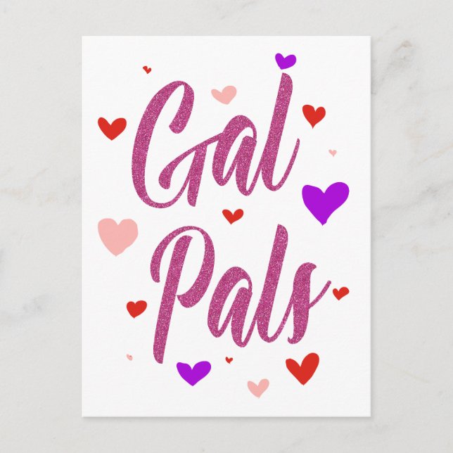 Cartão Postal Gal Pals Happy Galentines Day Dias de os namorados (Frente)