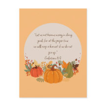 Gálatas 6:9 Colheita Outono Queda Agradecido Abóbo