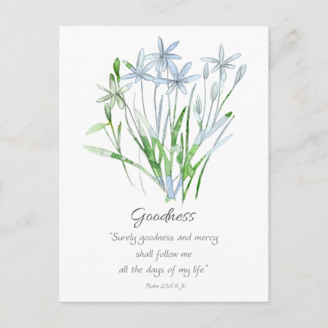 Cartão Postal Galatians Fruit of the Spirit Goodness Scripture  (Frente)