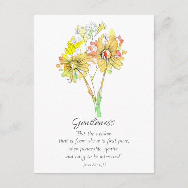 Cartão Postal Galatians Fruit of the Spirit Scripture Prayer  (Frente)