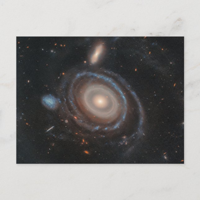 Cartão Postal Galáxia Bullseye do Telescópio Espacial Hubble (Frente)
