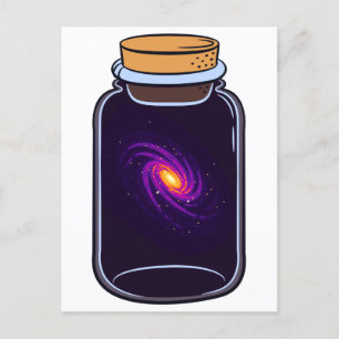Cartão Postal Galáxia em Amantes Espaciais do Jar Universe Glas