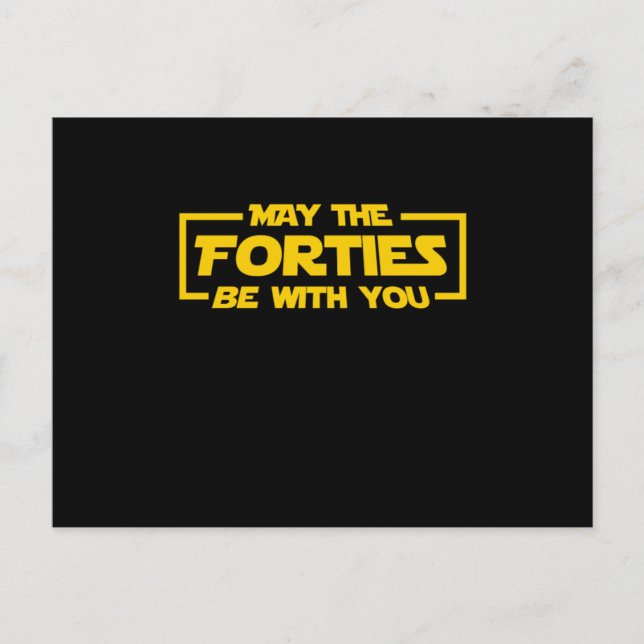 Cartão Postal Galáxia Nerd de Ficção Científica Geek de 40 Anos  (Frente)