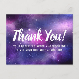 Cartão Postal Galáxias Espaciais Estrelas Roxo Ultra Violeta Obr
