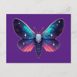Cartão Postal Galaxy Moth - Espaço Cósmico - Fantasia
