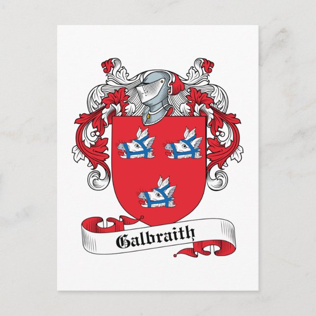 Cartão Postal Galbraith Family Crest (Frente)