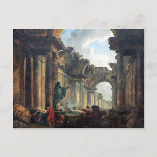Cartão Postal Galeria Grandiosa do Louvre em Ruínas - 1796