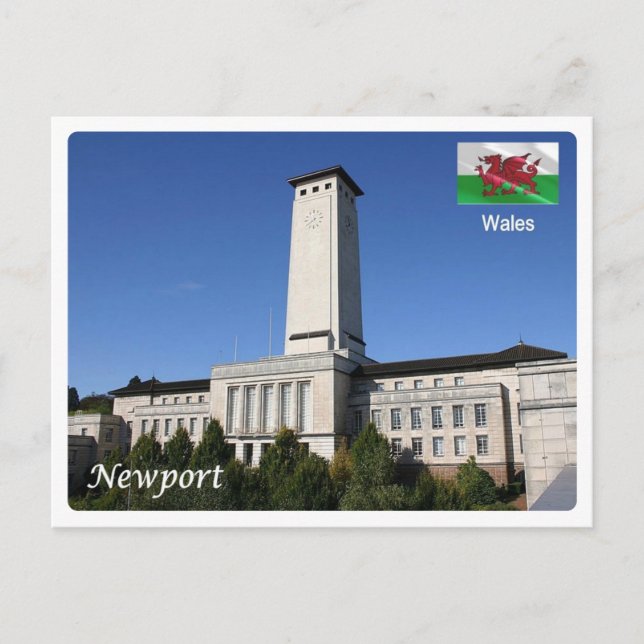 Cartão Postal Gales - Newport - (Frente)