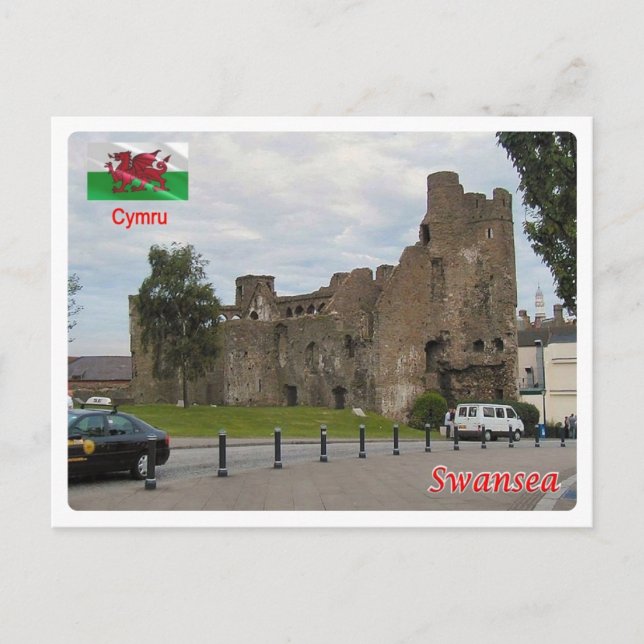 Cartão Postal Gales - Swansea - (Frente)