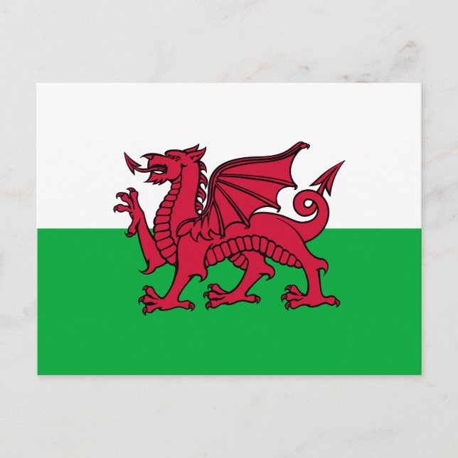 Cartão Postal Gales - Welsh Flag (Frente)