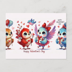 Cartão Postal Galinha Bonita deseja Feliz Dia dos Namorados