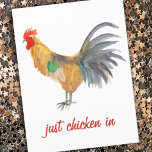 Cartão Postal Galinha Colorida Aquarela Engraçada<br><div class="desc">Aproveite esta galinha engraçada nesta carta engraçada. Você sempre pode alterar ou adicionar seu próprio texto. Avise-me se você quiser que algo seja feito sob medida. Se você o comprar,  obrigado! Certifique-se de compartilhar uma foto no Instagram dele em ação e marque-me @shoshannahscribbles :)</div>