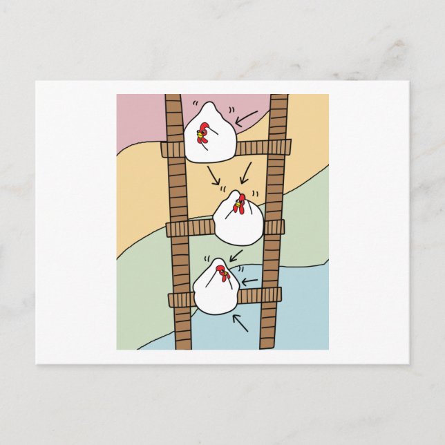 Cartão Postal Galinha Louca Engraçada (Frente)