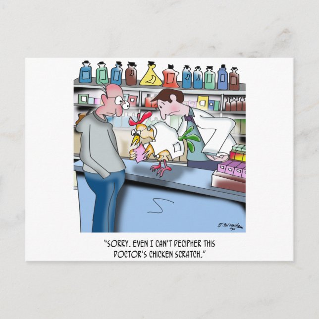 Cartão Postal Galinha não consegue decifrar o cratch de frango d (Frente)