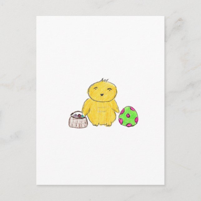 Cartão Postal Galinha páscoa (Frente)