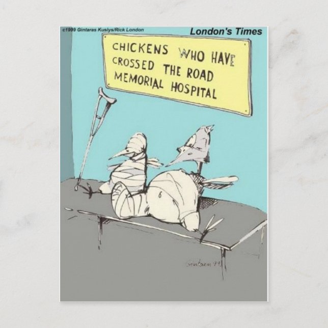 Cartão Postal Galinha Que Atravessou O Hospital Do Memorial Rodo (Frente)