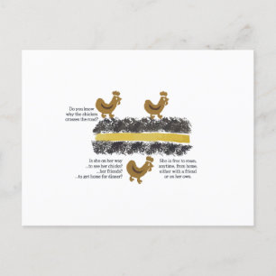 Cartão Postal Galinhas Atravessam o Cartão-Postal