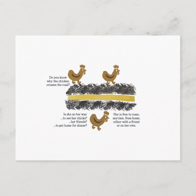 Cartão Postal Galinhas Atravessam o Cartão-Postal (Frente)