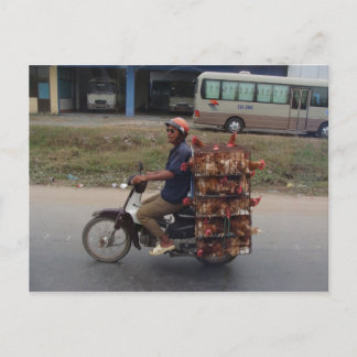 Cartão Postal Galinhas na Motobike-Vietnam