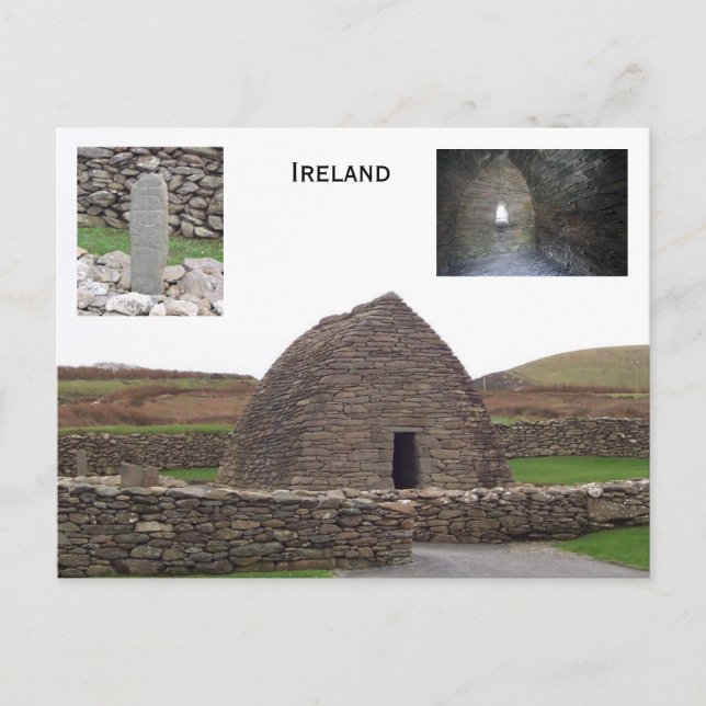 Cartão Postal Gallarus Oratory, Kerry, Irlanda (Frente)