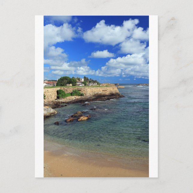 Cartão Postal Galle Fort e Oceano Índico Sri Lanka (Frente)