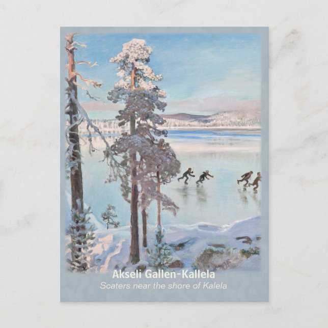 Cartão Postal Gallen-Kallela Kalela Scaters Luistelijat CC0812 (Frente)