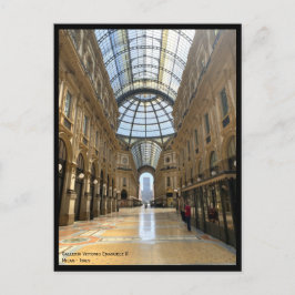 Cartão Postal Galleria Vittorio Emanuele arcade - Milão, Itália