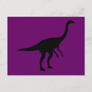 Cartão Postal Gallimimus Dino Dinosaur Silhouette