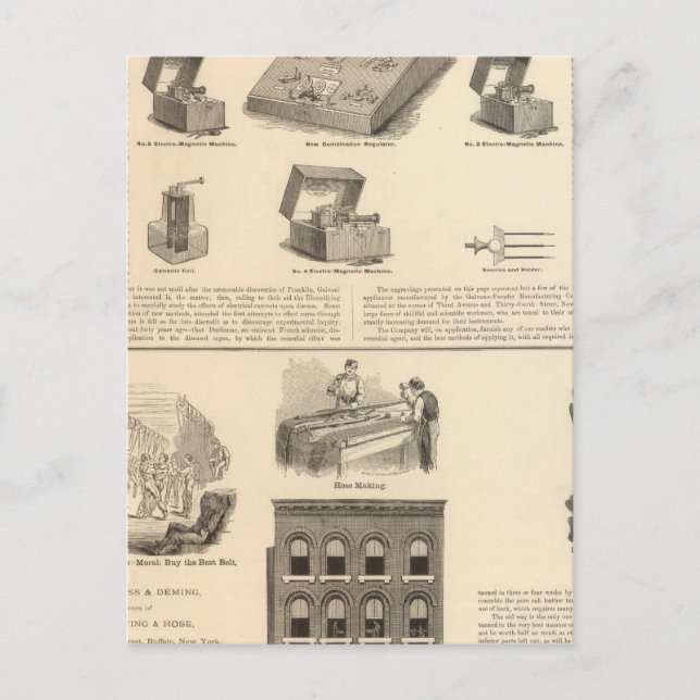 Cartão Postal Galvano Faradic Manufacturing Company Bickford (Frente)