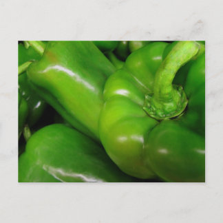 Cartão Postal Gama de Presentes de Pimentos de Bell Verde