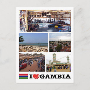 Cartão Postal Gâmbia - Eu Amo -