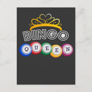 Cartão Postal Gambler Humor da Rainha Avó do Bingo Engraçado