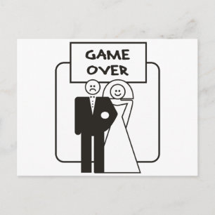 Cartão Postal Game Over Marriage