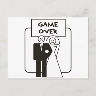 Cartão Postal Game Over Marriage