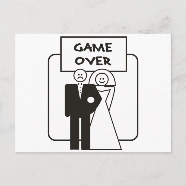 Cartão Postal Game Over Marriage (Frente)