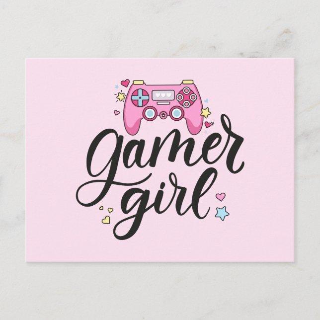 Cartão Postal Gamer Girl (Frente)