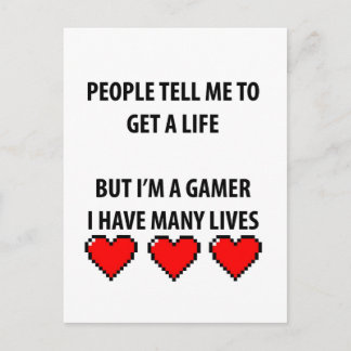 Cartão Postal Gamer Lives