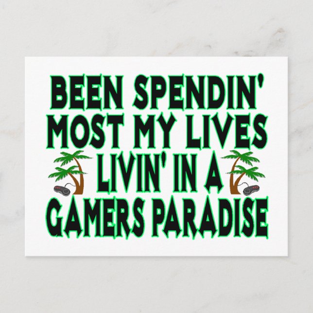 Cartão Postal Gamers Paradise (Frente)