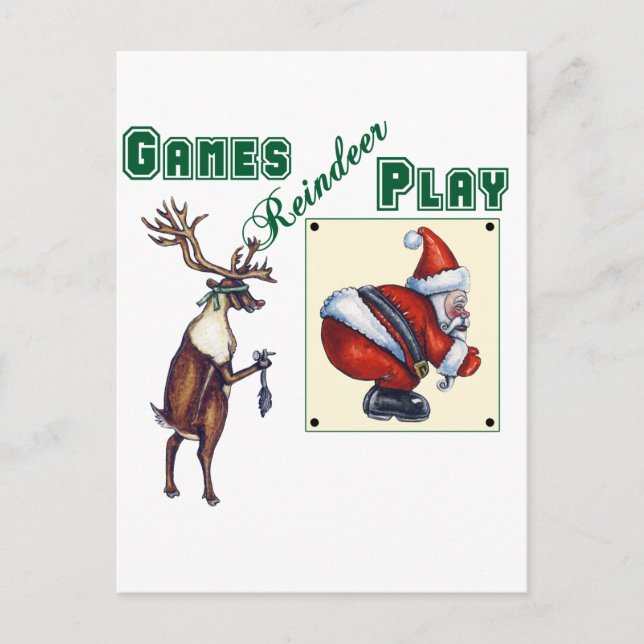 Cartão Postal Games Reindeer Play (Frente)