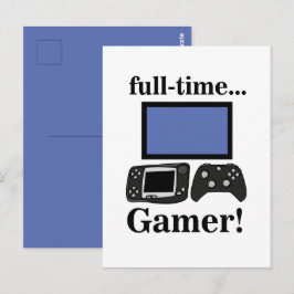 Cartão Postal Gaming Gamer Funny