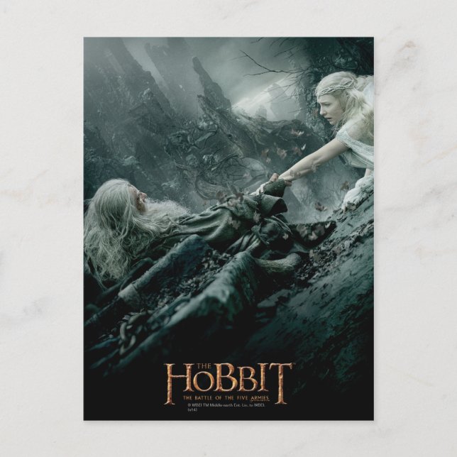 Cartão Postal Gandalf e Galadriel Reaching (Frente)