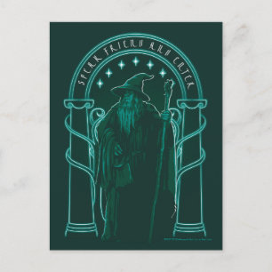 Cartão Postal GANDALF™ "Fale Amigo E Entre" Portas de Durin