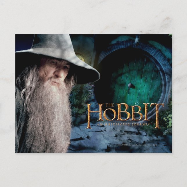 Cartão Postal Gandalf na casa da BILBO BAGGIN™ (Frente)