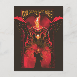Cartão Postal GANDALF™ Vs Balrog "Você Não Passará" Gráfico