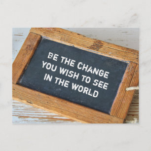 Cartão Postal Gandhi - Sein der Wandel