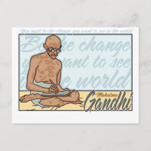 Cartão Postal Gandhi Seja A Cota De Mudança
